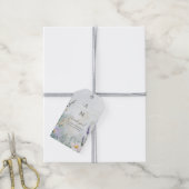 Elegante Wildflower Meadow Blush Pink Wedding Cadeaulabel (Met Touw)