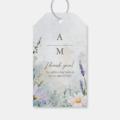 Elegante Wildflower Meadow Blush Pink Wedding Cadeaulabel (Achterkant)