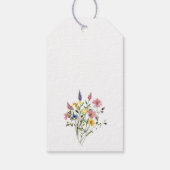 Elegante Wildflower Meadow Bruiloft Welkom Cadeaulabel (Achterkant)