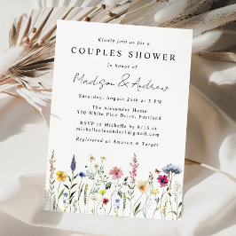 Elegante Wildflower Meadow Couples Douche Kaart