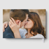 Elegante Wildflower Meadow Cream Foto Bruiloft Gastenboek (Achterkant)