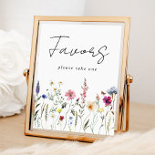 Elegante Wildflower Meadow Favorieten teken Poster