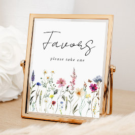 Elegante Wildflower Meadow Favorieten teken Poster