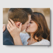 Elegante Wildflower Meadow Foto Bruiloft Gastenboek (Achterkant)