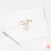 Elegante Wildflower Meadow Ivoor Bruiloft Dank u Hart Sticker (Envelop)