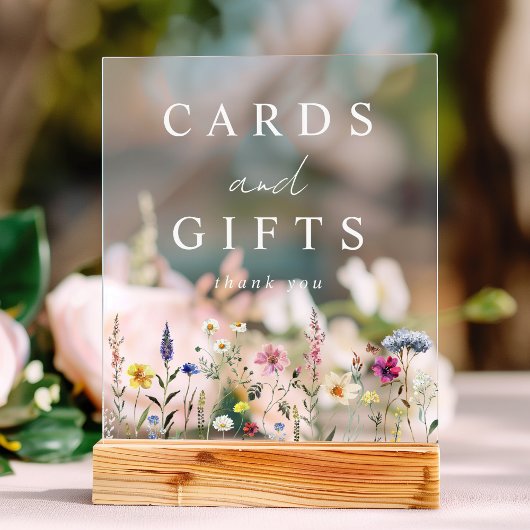 Elegante Wildflower Meadow Kaarten en geschenken Acryl Bord