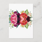 Elegante Wildflower Meadow QR Code Bruiloft RSVP Informatiekaartje (Achterkant)