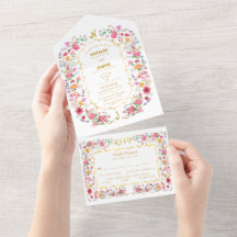 Elegante Wildflower Meadow Spring Garden bruiloft