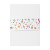 Elegante Wildflower Meadow Spring Garden Uitnodigingen Wikkel (Achterkant Voorbeeld)