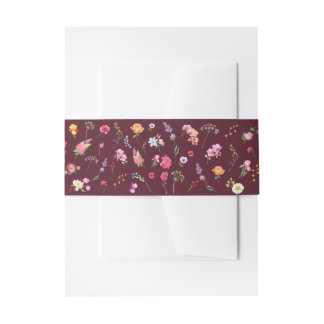 Elegante Wildflower Meadow Spring Garden Uitnodigingen Wikkel