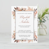 Elegante Wildflower minimalistische bruiloft uitno Kaart (Staand voorkant)