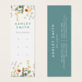 Elegante Wildflower Multiple Earring Display Kaart (Voorkant /achterkant)