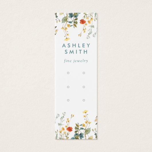 Elegante Wildflower Multiple Earring Display Kaart (Voorkant)