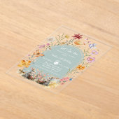 Elegante Wildflower Paasverjaardag ParTea Acryl Uitnodigingen (Laagn)