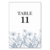 Elegante Wildflower Periwinkle bruiloft Kaart (Voorkant)