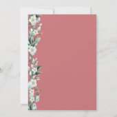 Elegante Wildflower Red Surprise 50ste verjaardag Kaart (Achterkant)