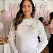 Elegante Wildflower Roze Mama-to-be Douche T-shirt