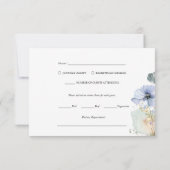 Elegante Wildflower RSVP-kaart | Aquarel Bloemen RSVP Kaartje (Achterkant)