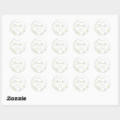 Elegante Wildflower Rustic Boho dank u gunsten Ronde Sticker (Vel)