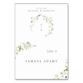 Elegante Wildflower rustieke Boho opvouwbare plaat Kaart (Voorkant)