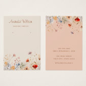 Elegante wildflower sieraden oorbel display kaart (Voorkant /achterkant)