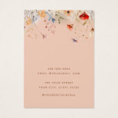 Elegante wildflower sieraden oorbel display kaart (Achterkant)