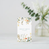 Elegante Wildflower Social Media Visitekaartje (Staand voorkant)