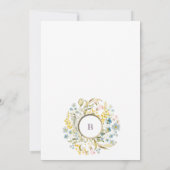 Elegante Wildflower Spring Boho Pampas Wedding Kaart (Achterkant)