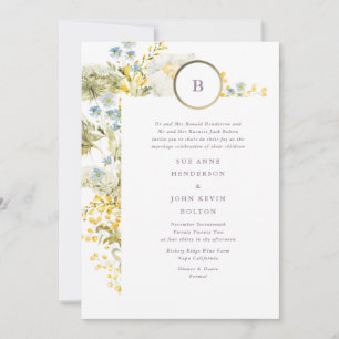 Elegante Wildflower Spring Boho Pampas Wedding Kaart