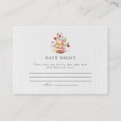 Elegante Wildflower Tea Party Datum Nacht Ideeën Informatiekaartje (Voorkant)