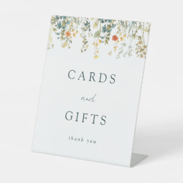Elegante Wildflower Trouwkaarten en geschenken Reclamebord Met Voetstuk