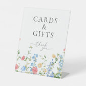 Elegante Wildflower Trouwkaarten en geschenken Reclamebord Met Voetstuk (Voorkant)