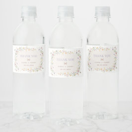 Elegante Wildflower Tuin Sprookje Huwelijksgunsten Waterfles Etiket
