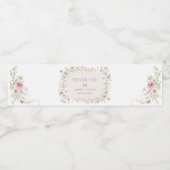 Elegante Wildflower Tuin Sprookje Huwelijksgunsten Waterfles Etiket (Enkel label)