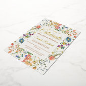Elegante Wildflower Verjaardag Uitnodiging (Gedraaid)