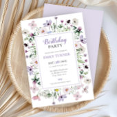 Elegante Wildflower Verjaardag Uitnodiging