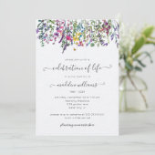 Elegante Wildflower Viering van het Leven Begrafen (Staand voorkant)