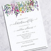 Elegante Wildflower Viering van het Leven Begrafen