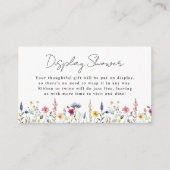 Elegante Wildflower Vrijgezellenfeest Display Douc Informatiekaartje (Voorkant)