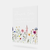 Elegante Wildflower Vrijgezellenfeest Flower Bar Acryl Bord (Hoek)