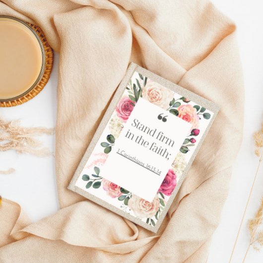 Elegante Wildflower Waterverf Christelijke Vrouwen Planner