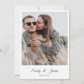 Elegante Wildflower Waterverf Foto Opslaan van de Kaart (Achterkant)