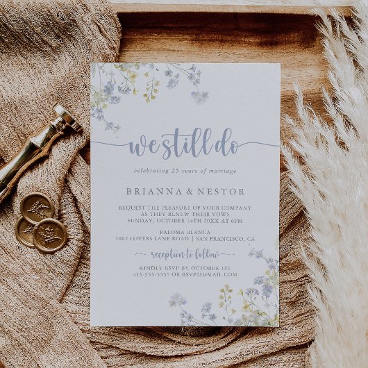 Elegante Wildflower We doen nog steeds gelofte ver Kaart