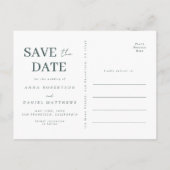 Elegante Wildflower Wedding Save the Date Briefkaa Uitnodiging Briefkaart (Achterkant)