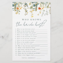 Elegante Wildflower Wie kent de bruid beste spel