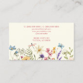 Elegante Wildflower Wilde Bloem Bloemen Custom Visitekaartje (Achterkant)
