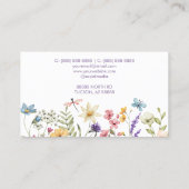 Elegante Wildflower Wilde Bloem Bloemen Custom Visitekaartje (Achterkant)
