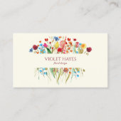 Elegante Wildflower Wilde Bloem Bloemen Custom Visitekaartje (Voorkant)