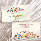 Elegante Wildflower Wilde Bloem Bloemen Custom Visitekaartje