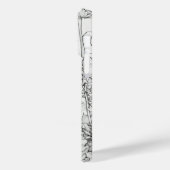 Elegante Wildflower wit en zwart Case-Mate iPhone Case (Achterkant / Links)